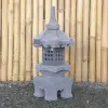 Product image 3 of the product “Japanese style Garden Lantern, made from Andesit Stone. Multipart. 60 cm Height, Roof is 26 cm width. ”